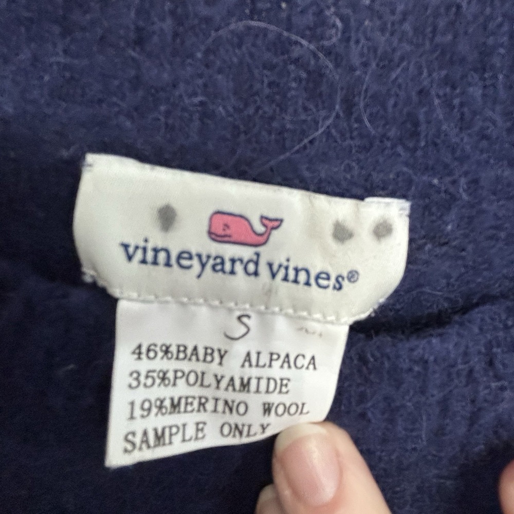 Vineyard Vines Women's Blue Crewneck Alpaca Merino Blend Knit Sweater S - Picture 2 of 5